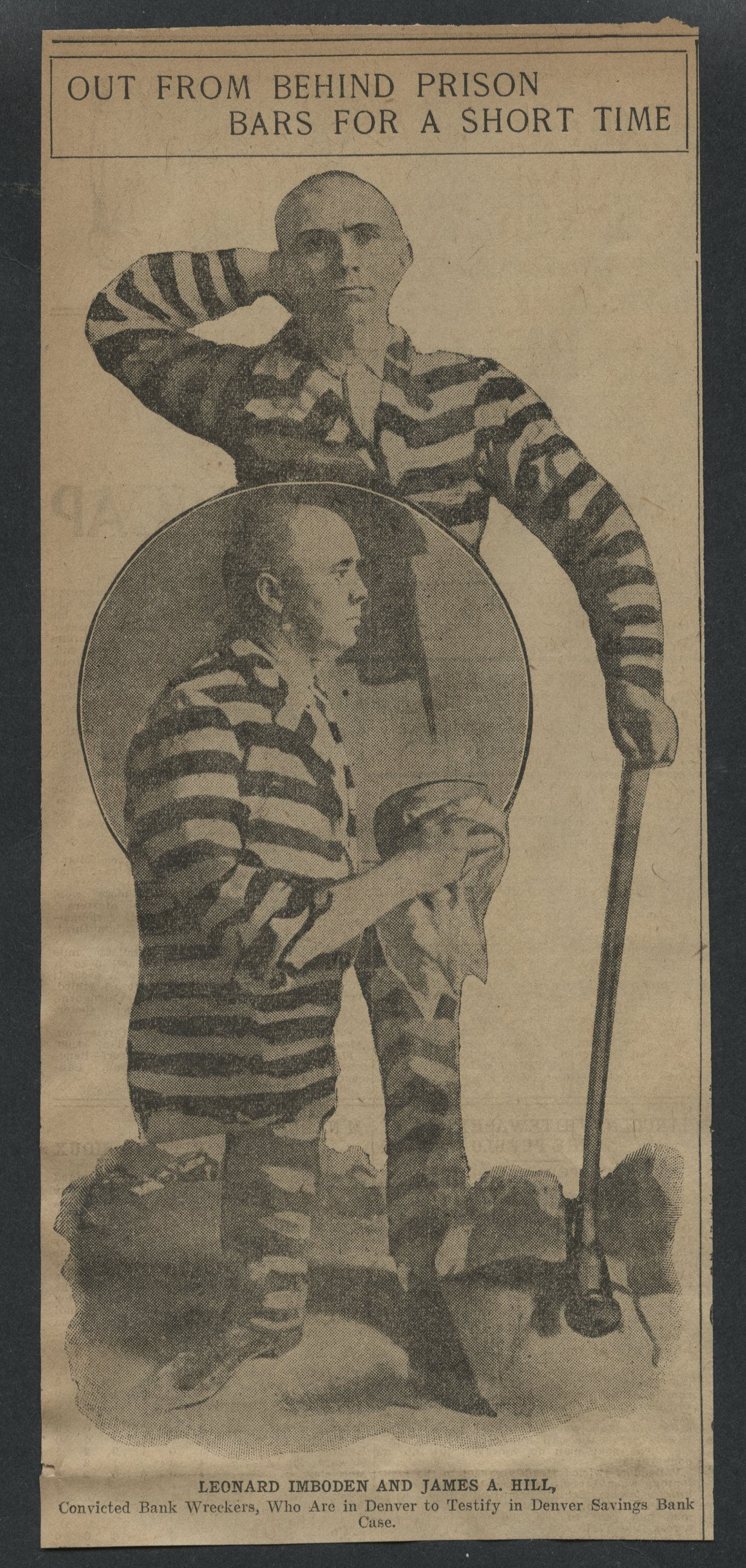0222----1906 Imboden + Hill - Denver Savings Bank convicts clipping