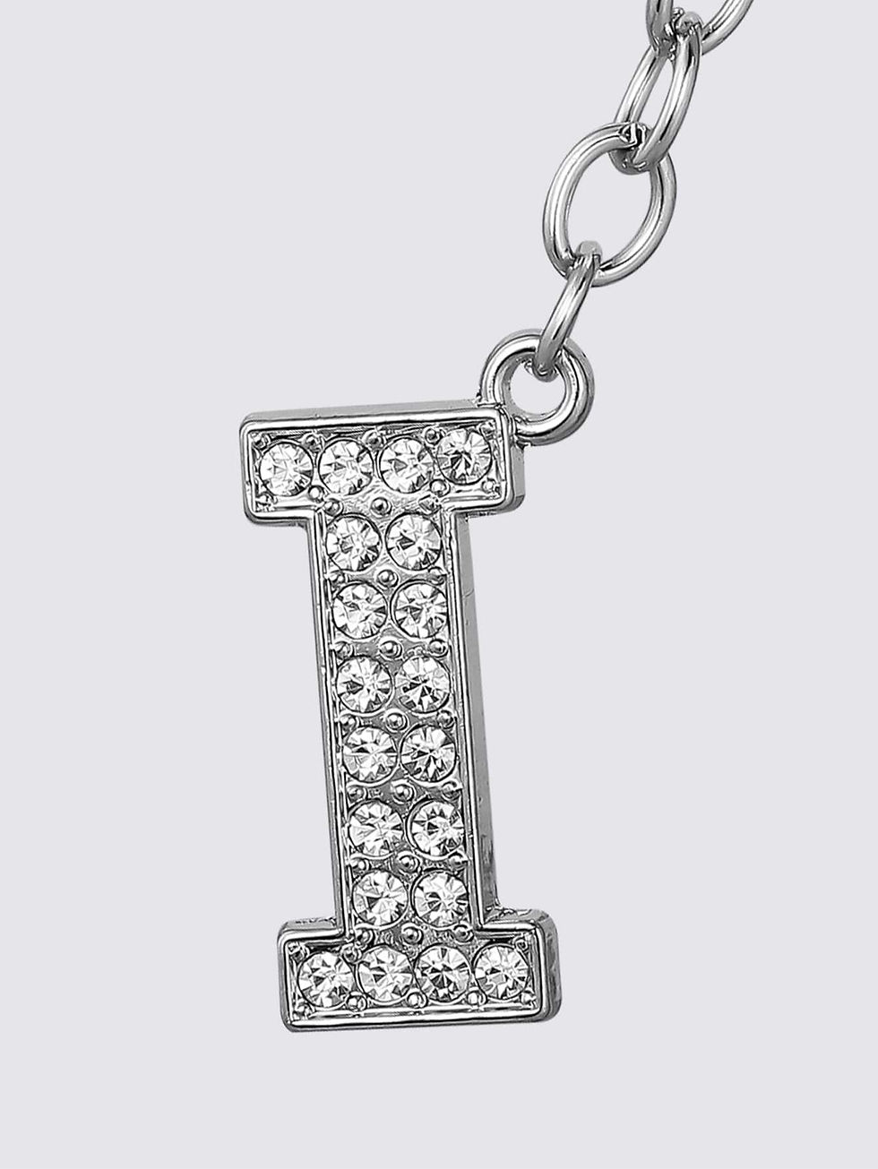 Thumbnail: Rhinestone Letter Charm Keychain