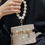 縮圖：Rhinestone & Faux Pearl Decor Box Bag