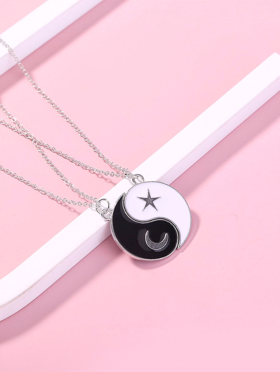 Hình thu nhỏ: 2pcs Couple Yin & Yang Necklace