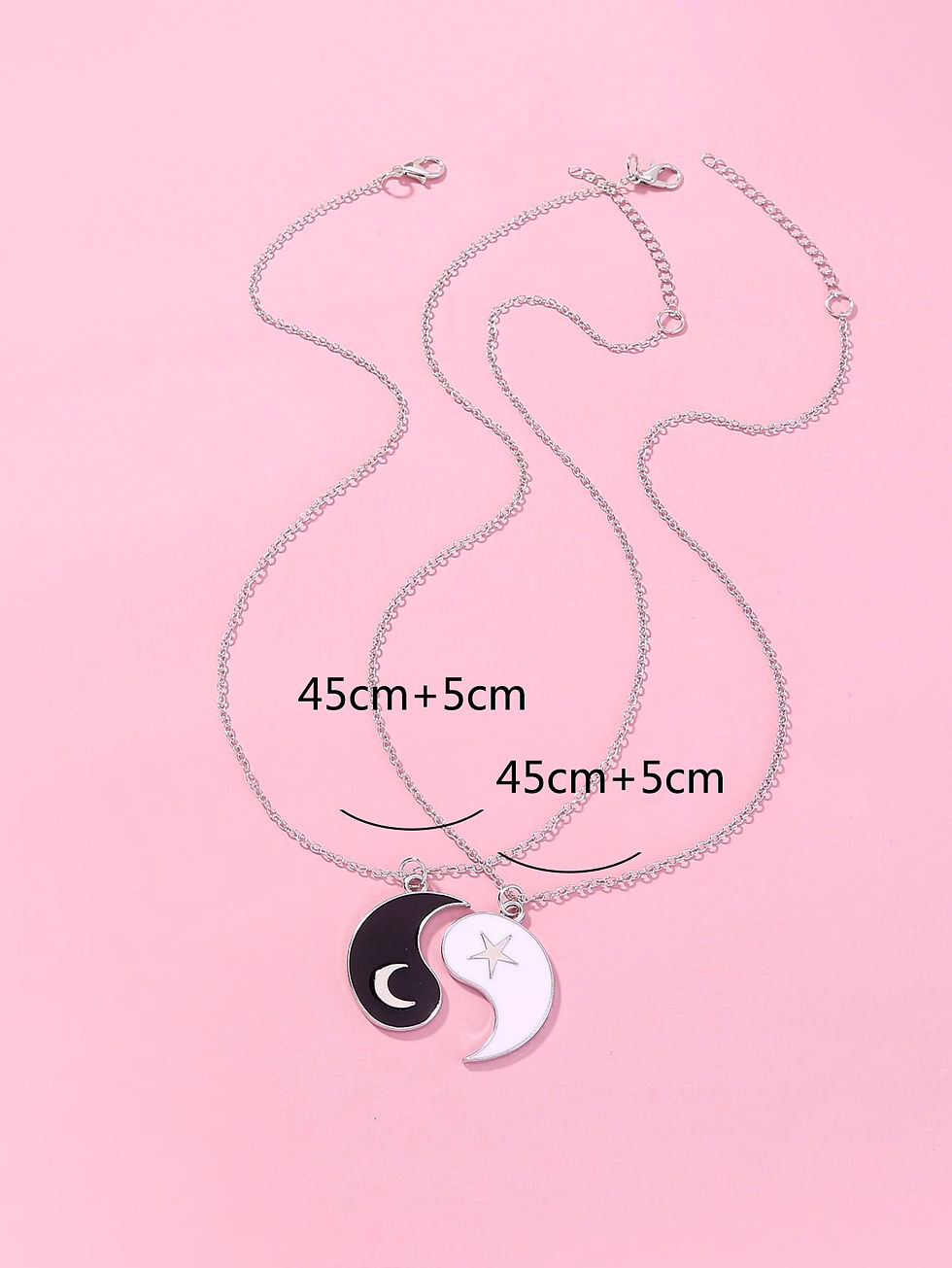 Hình thu nhỏ: 2pcs Couple Yin & Yang Necklace