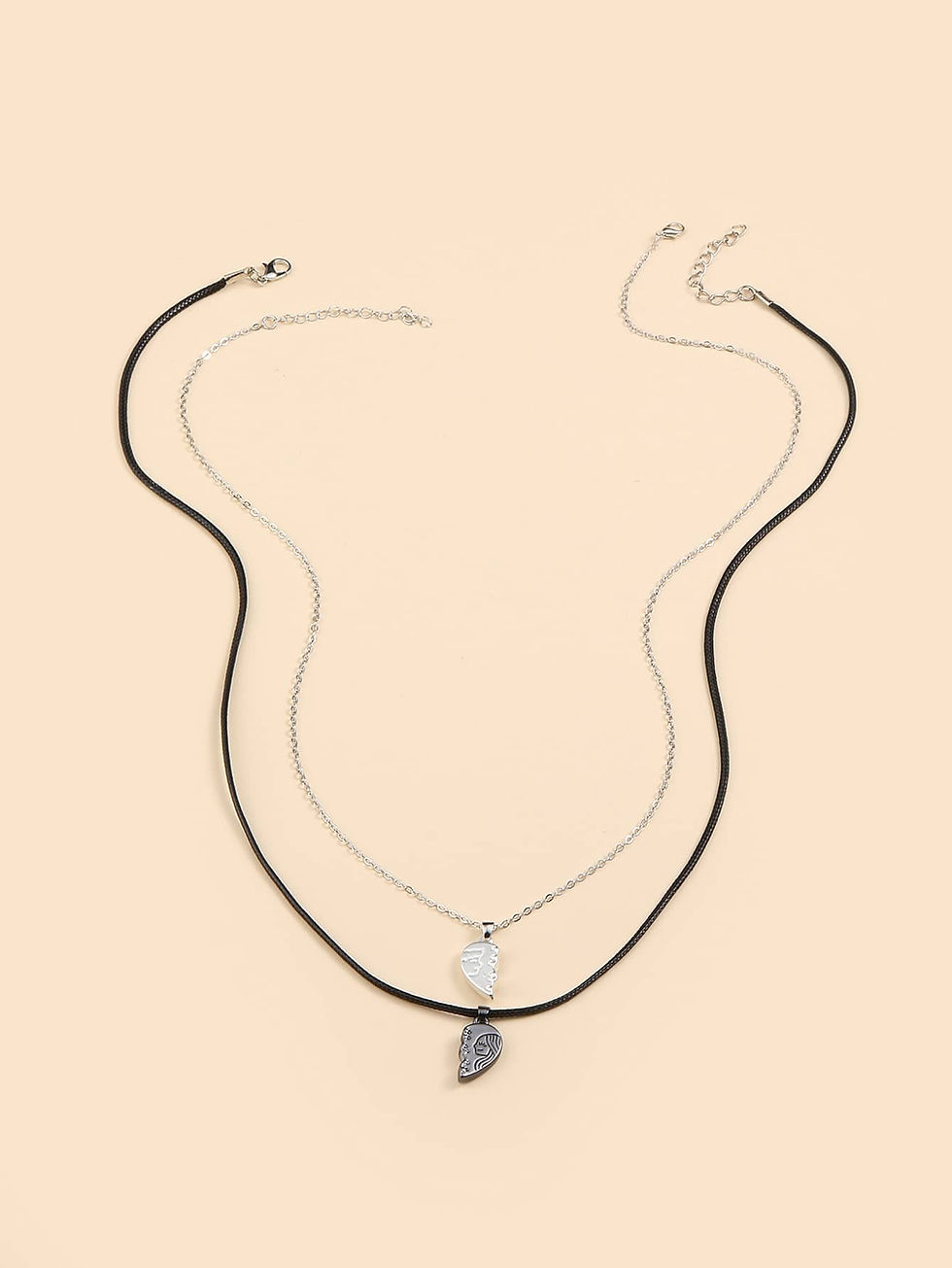 Miniatyrbild: 2pcs Best Friend's Heart Necklace