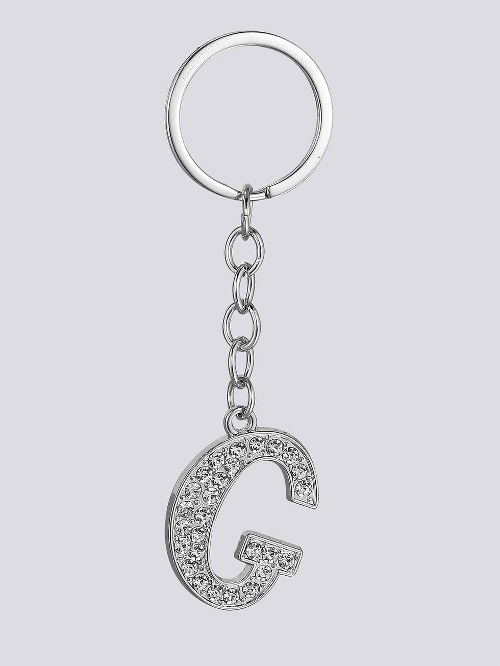 縮圖：Rhinestone Letter Charm Keychain