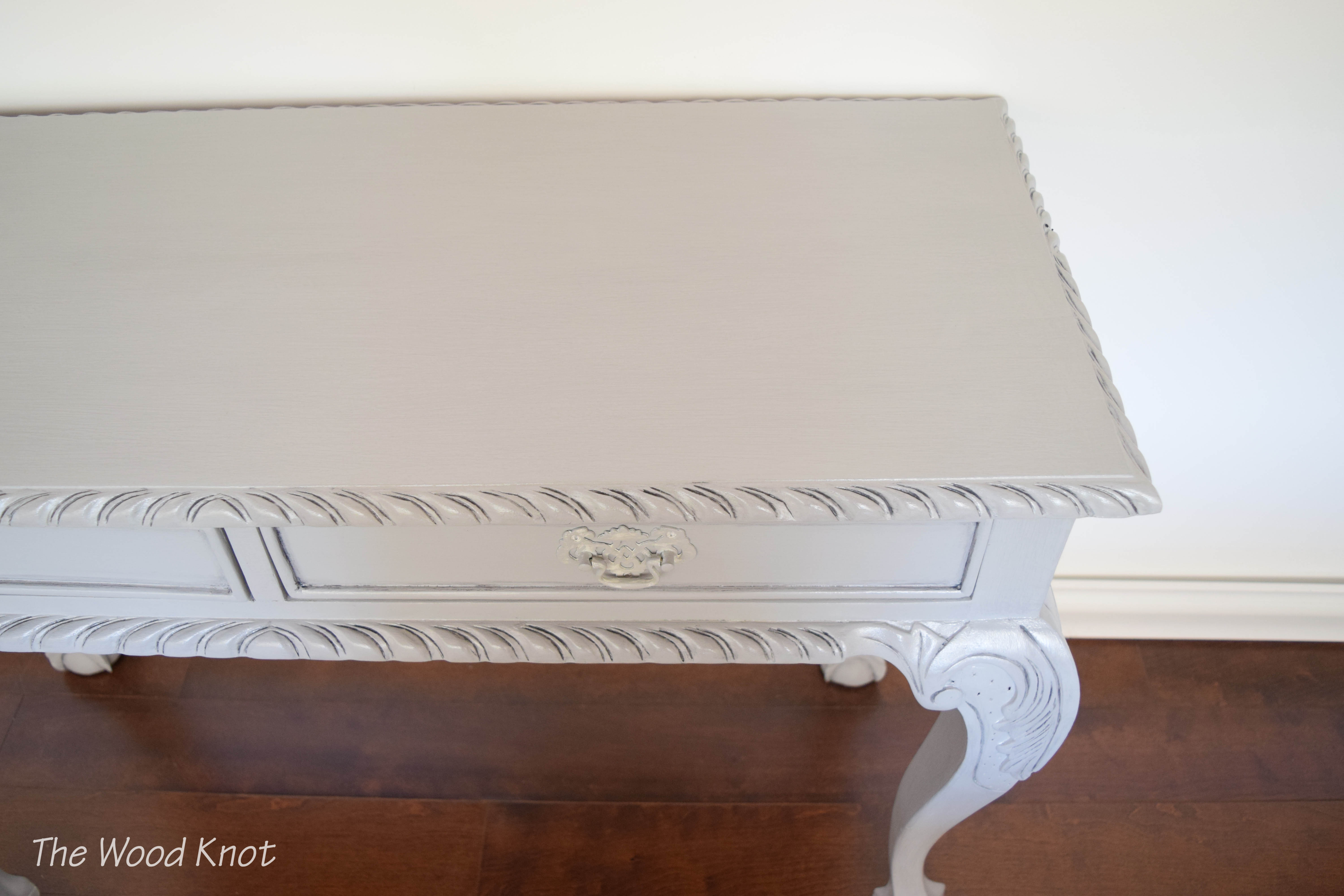 Fench Country Desk French Provincial Paris Grey Desk Chalk Painted