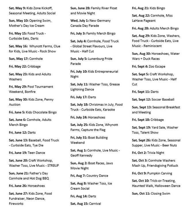 2026 events calendar