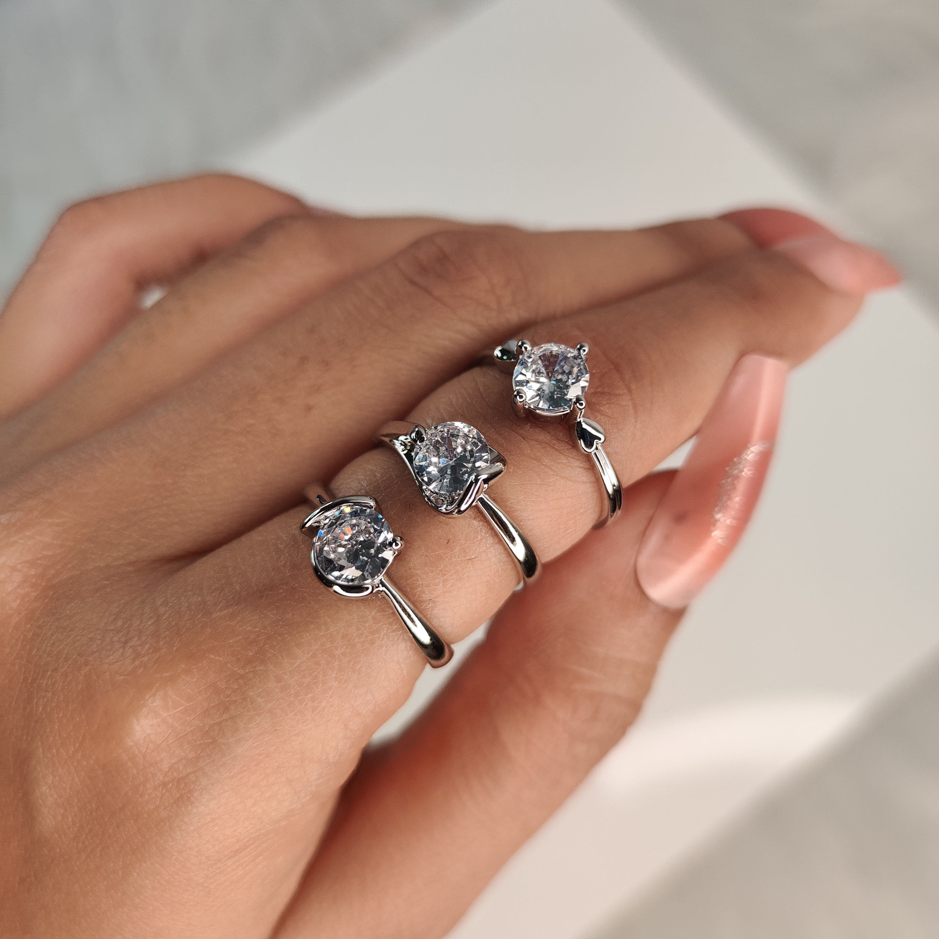 Crystal Silver Ring 03