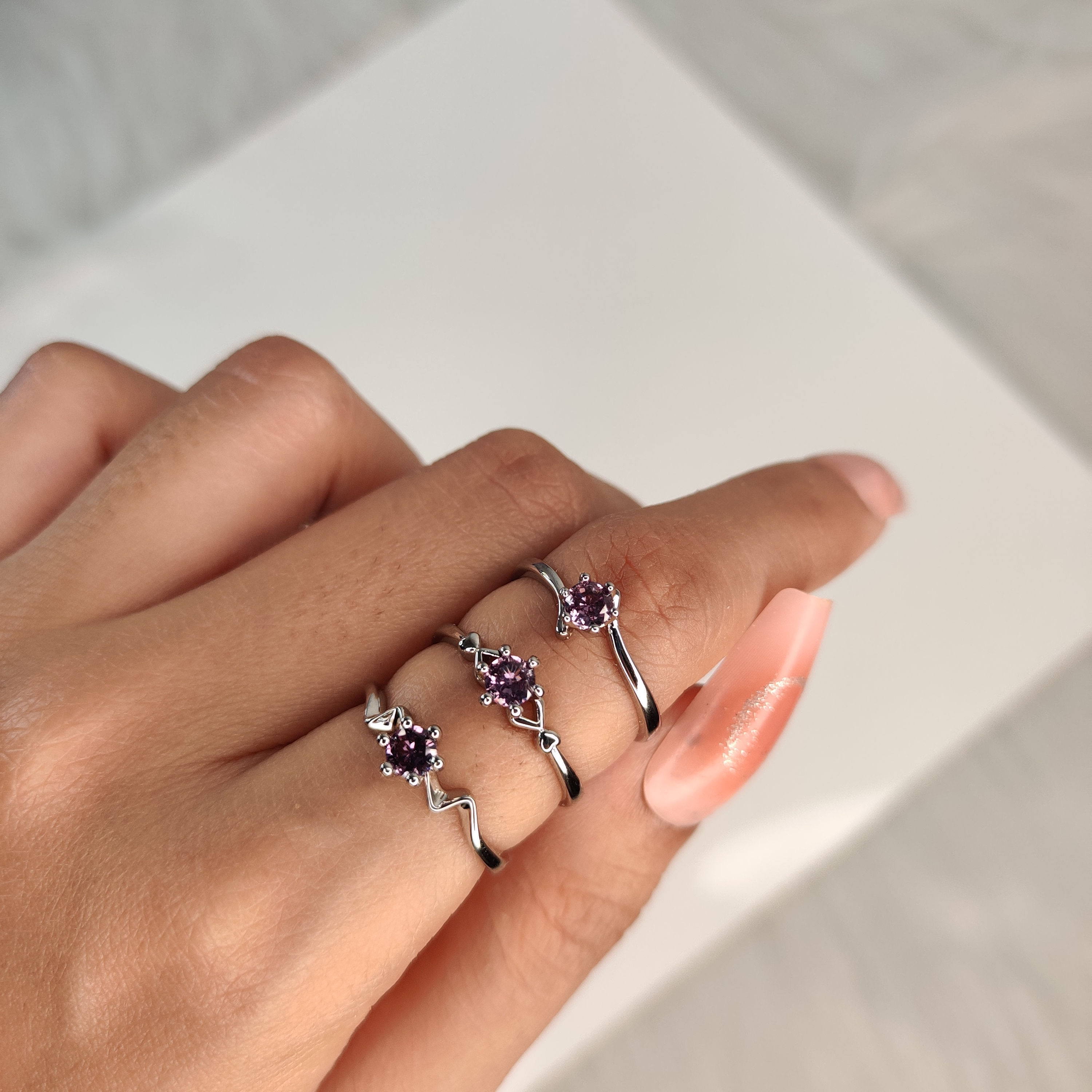 Purple Crystal Ring