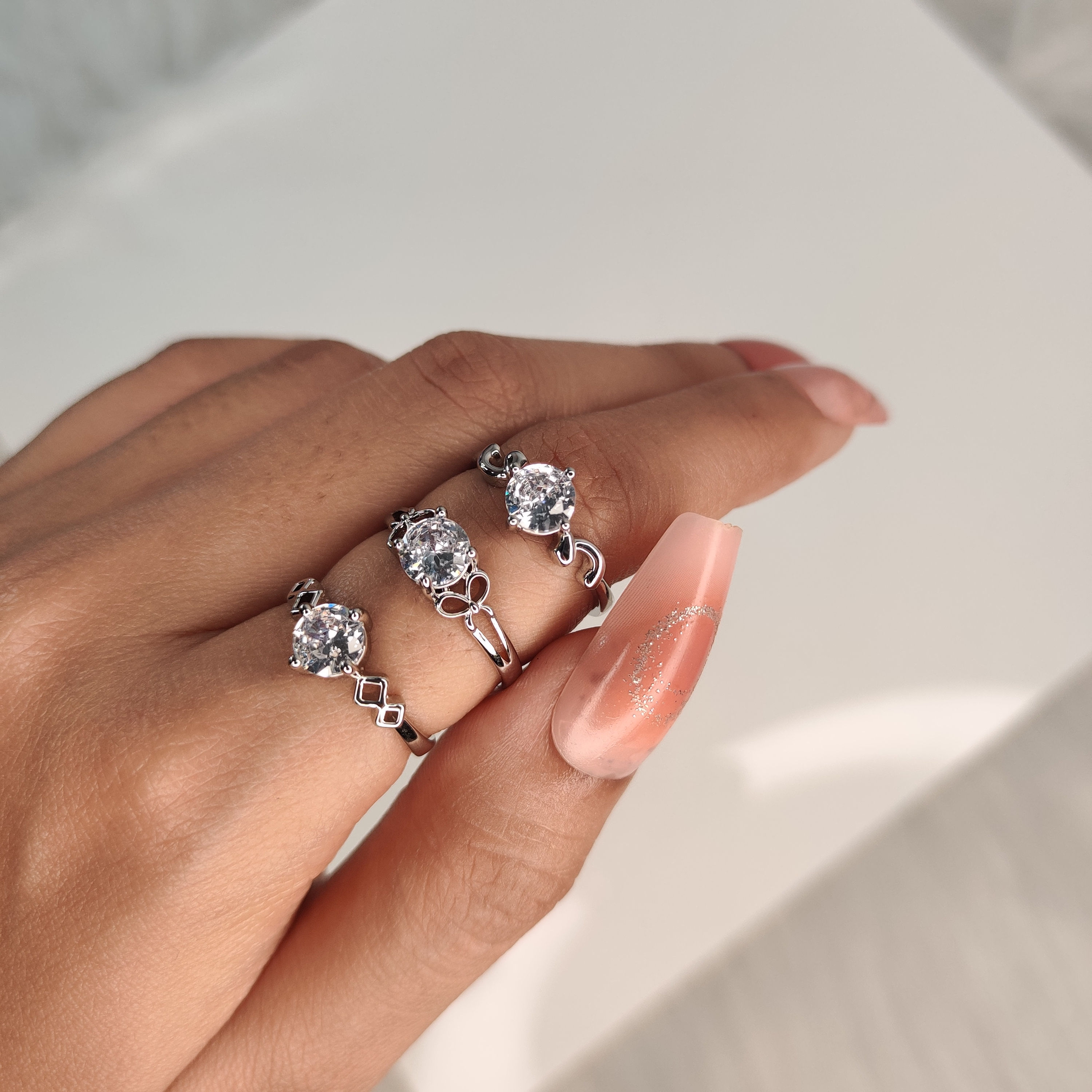 Crystal Silver Ring 03