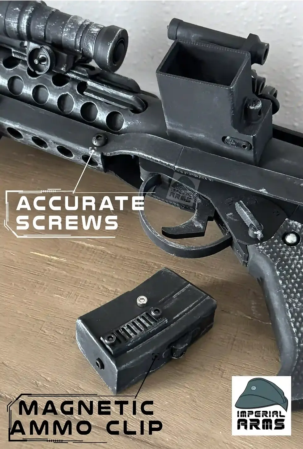 Thumbnail: E-10 Blaster with magnetic ammo clip and accurate slotted screw details