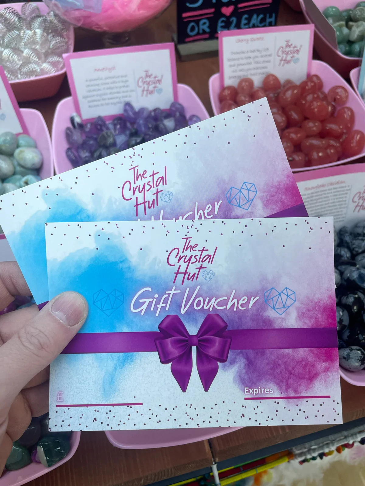 The Crystal Hut Physical Gift Voucher (Can only be used in stores)