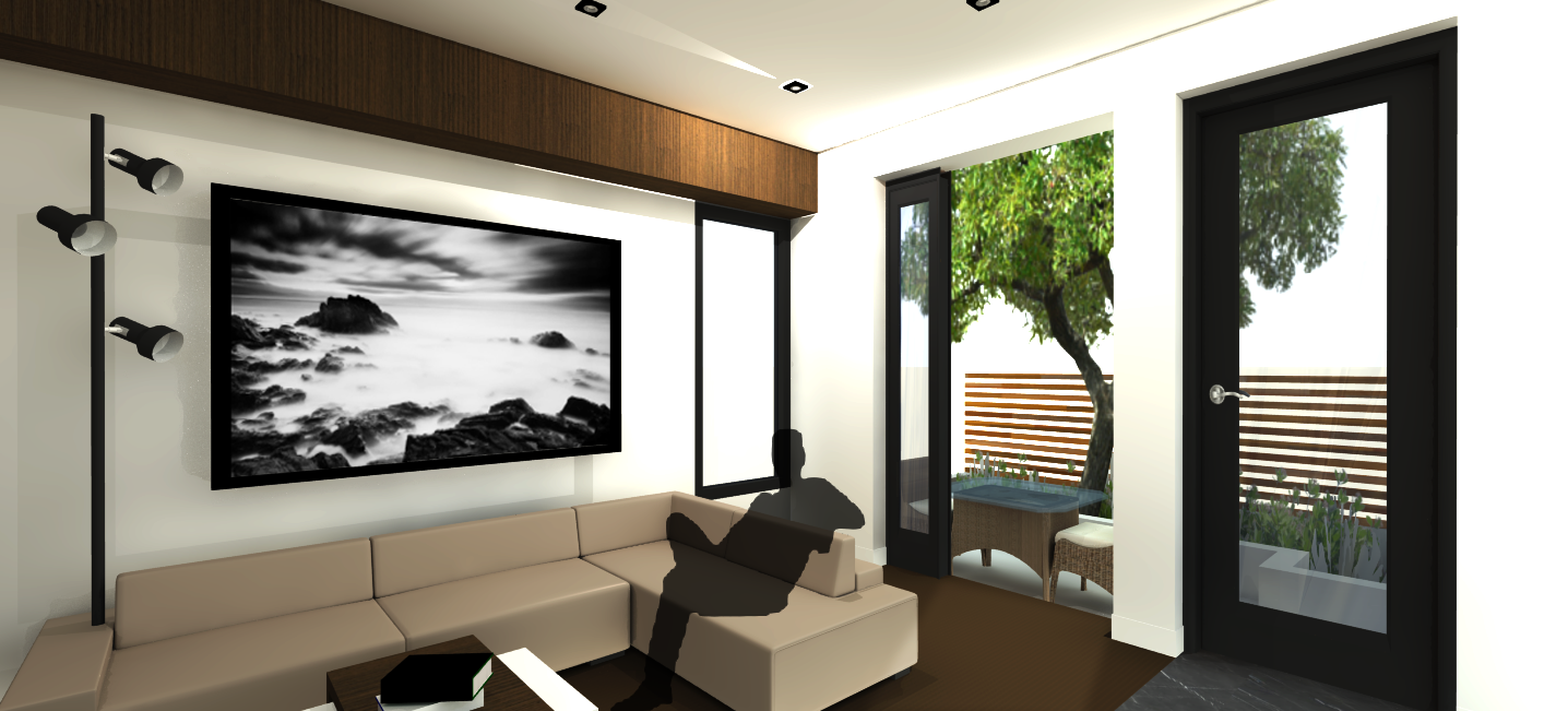 LIVING ROOM AND WALK-OUT LOGGIA