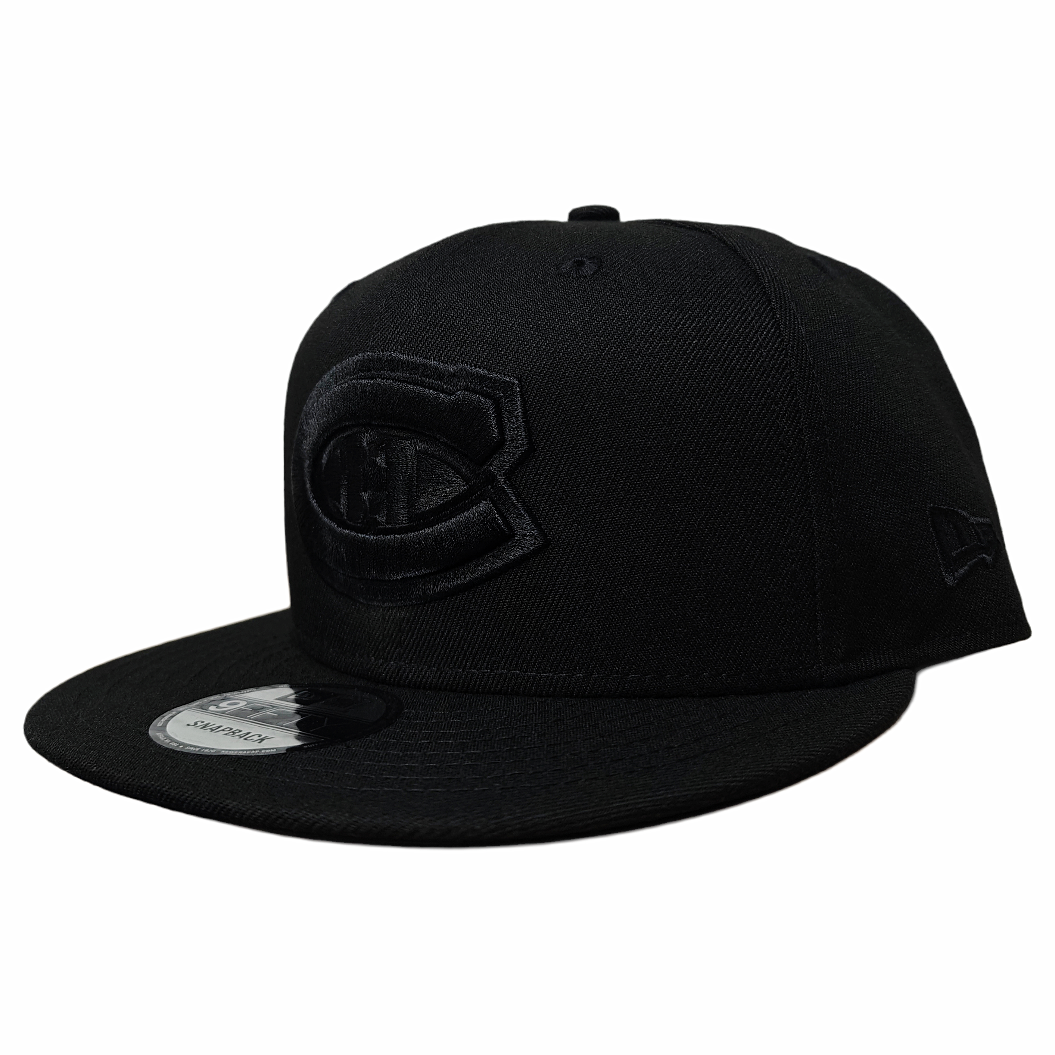 Montreal Canadiens Black on black 9FIFTY Snapback hat