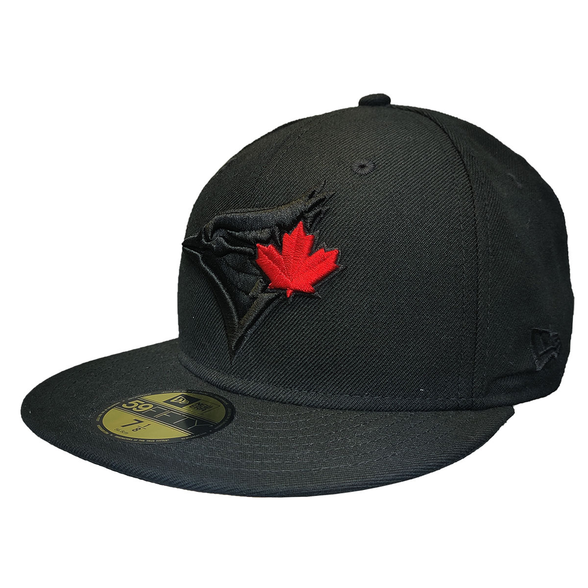Men's Toronto Blue Jays New Era Red Leaf on Black 59FIFTY Fitted hat