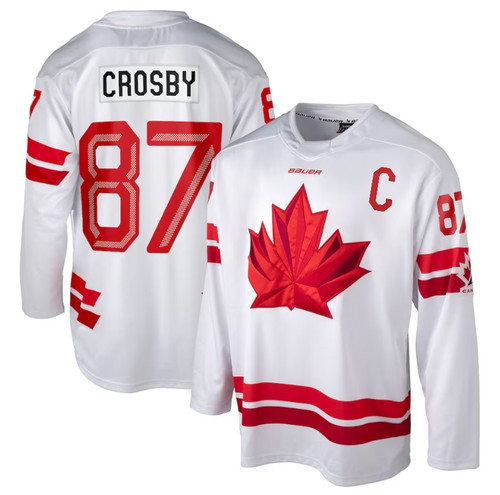 Adult Crosby Team Canada Olympic 2026 Bauer Away White Replica