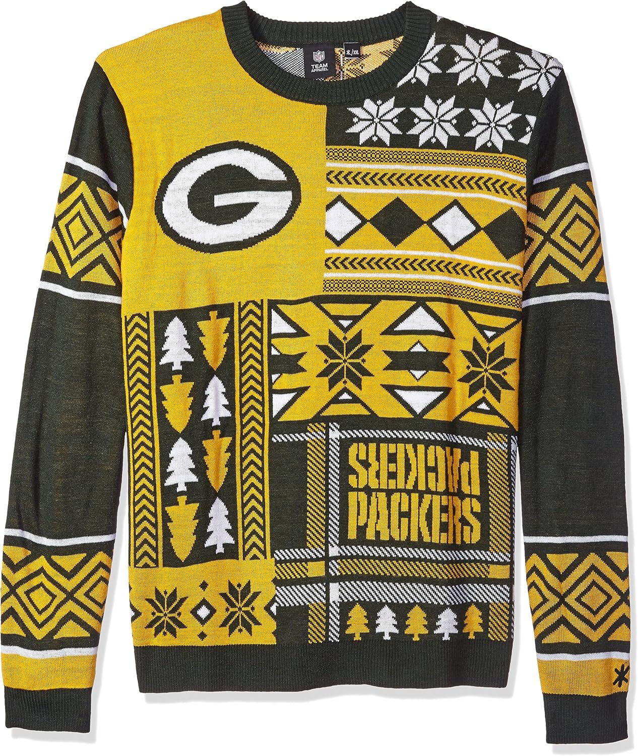 Men's Green Bay Packers Ugly Christmas patch Sweater