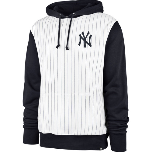 Men's New York Yankees '47 Brand White Pinstripe Headline Pullover Hoodie |  VancitysportsShop