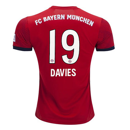 Men’s Bayern Munich Alphonso Davies adidas Home Jersey 18 ...