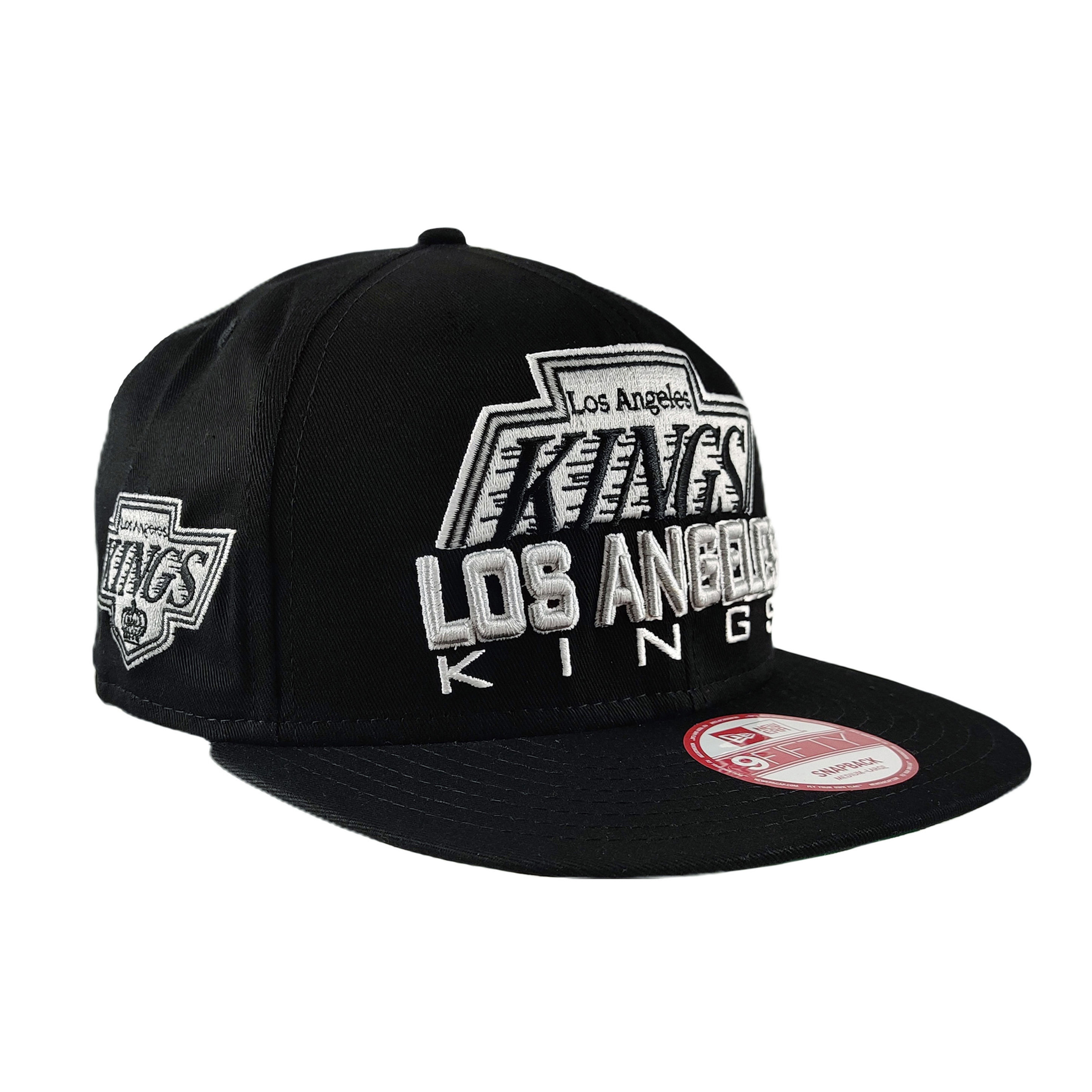 Men's LA Kings Black New Era Cropped Front Side Patch 9FIFTY Snapback