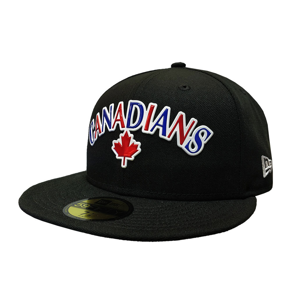 Men's Vancouver Canadians New Era Liquid Metal Black 59FIFTY Fitted Hat