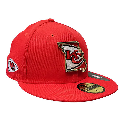 Men's Kansas City Chiefs State Metal Framed New Era Red 59FIFTY