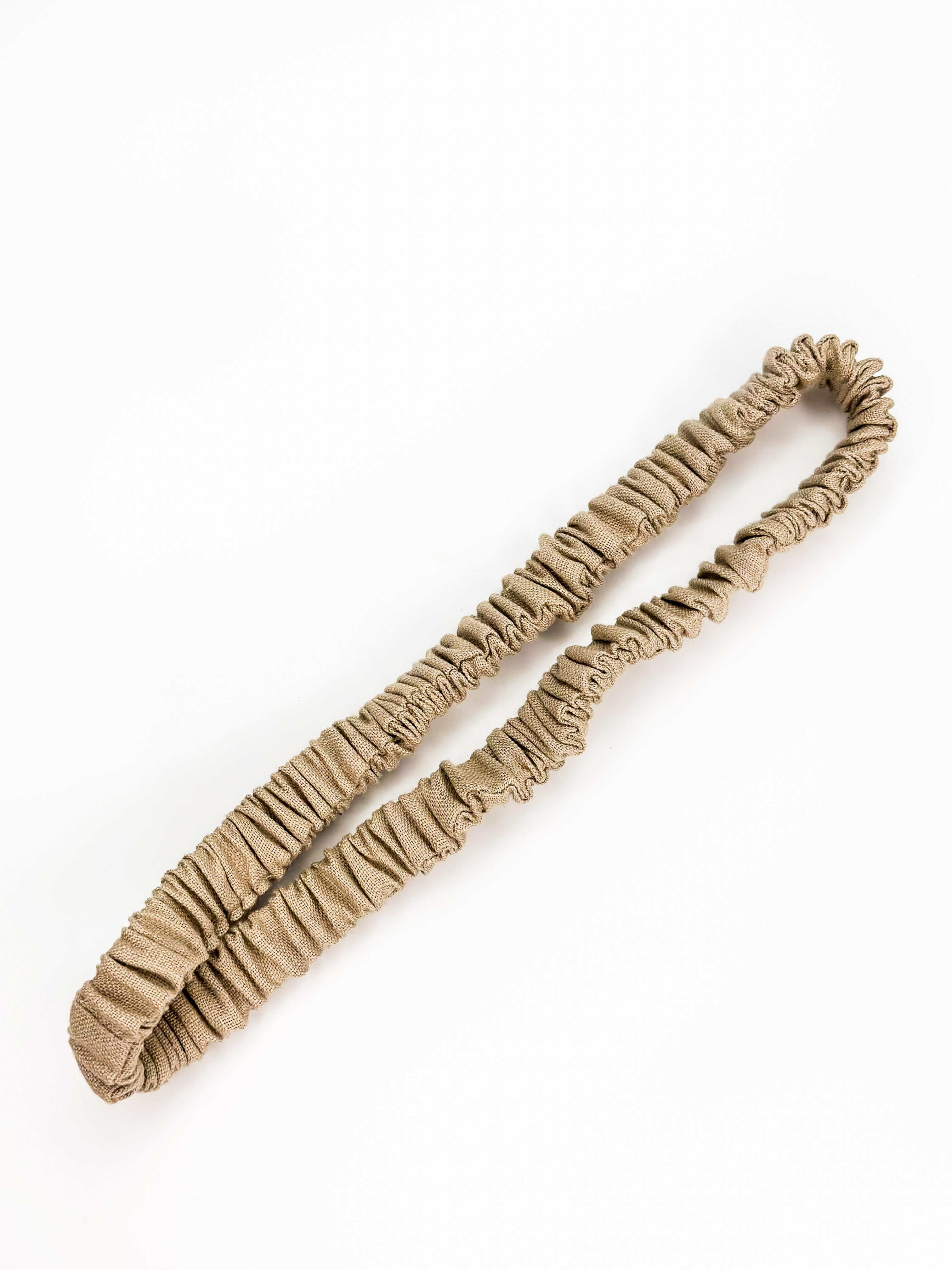 Пов'язка тонка з льону колір бежевий