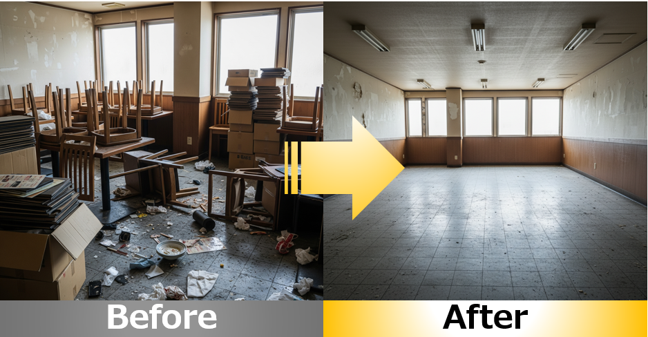 📸 佐倉市の不用品回収事例!放置されたオフィス・店舗の残置物を一掃!