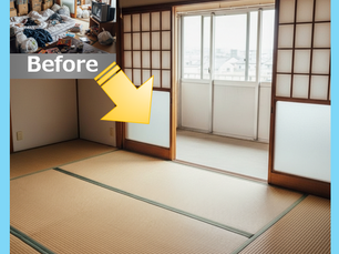 【佐倉市】夜間作業で一気に解決!大量の不用品で埋まった和室が、たった数時間で「広々空間」に生まれ変わるまで