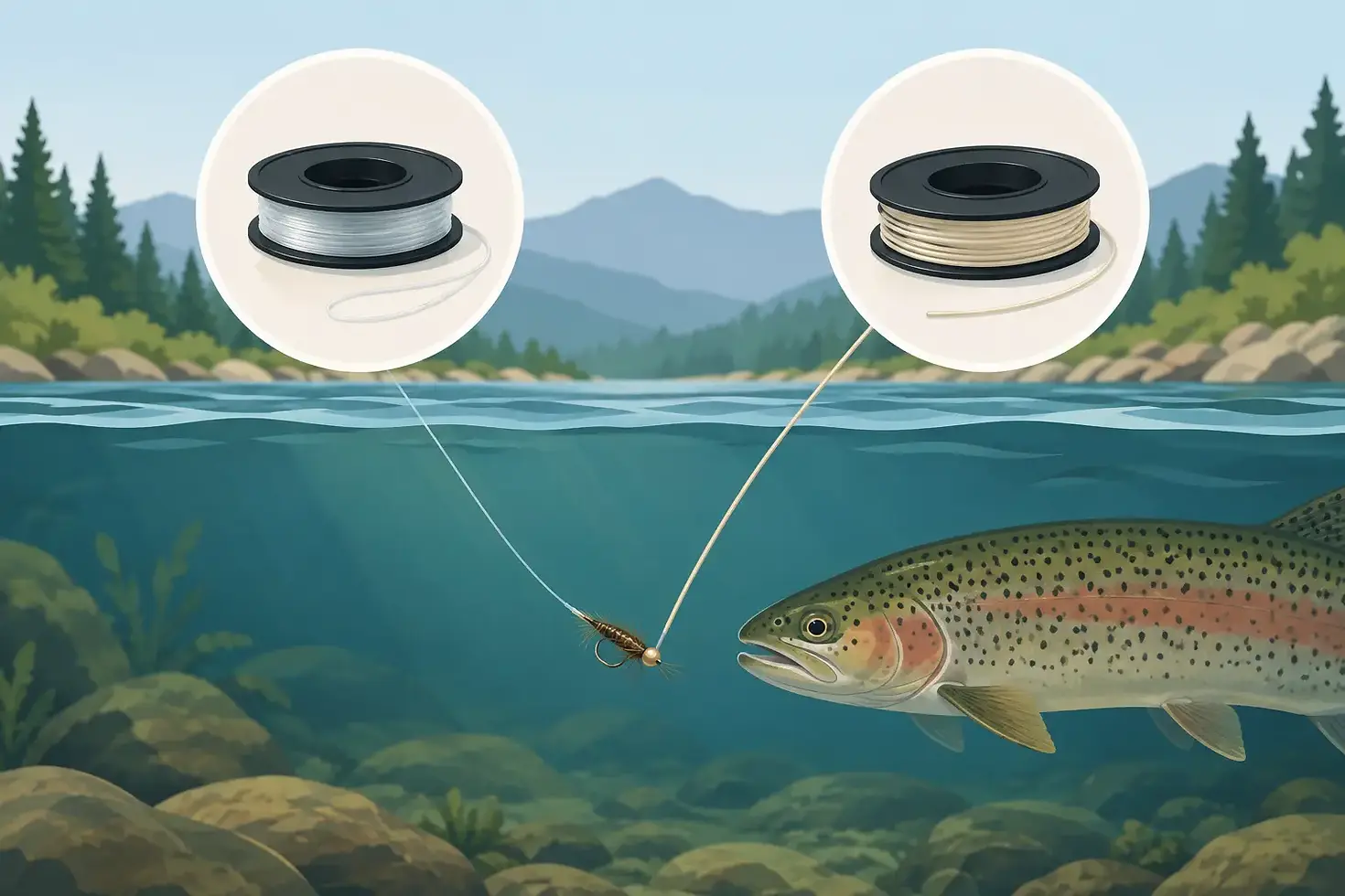Nymphing Tippet vs Leader for Trout Fishing
