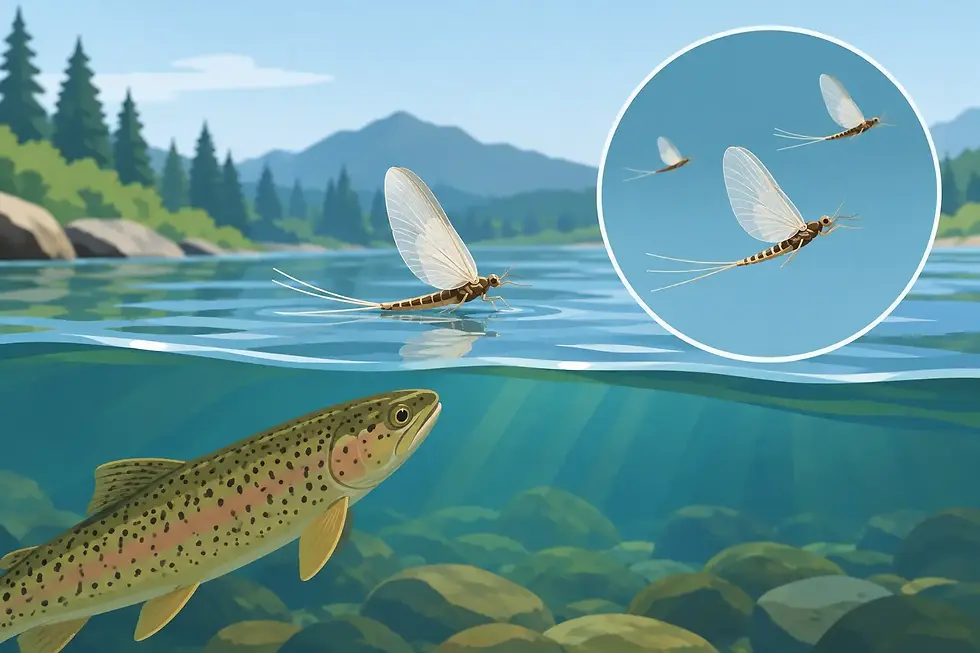 How to Identify Mayfly Spinners on Trout Water
