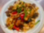 Hand-pulled noodle with aubergine & beef 茄子肉拌面