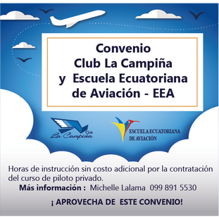 Convenio Club La Campiña y la Escuela Ecuatoriana de Aviación - EEA