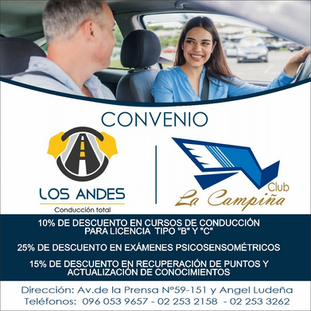 CONVENIO CLUB LA CAMPIÑA Y EL INSTITUTO LOS ANDES