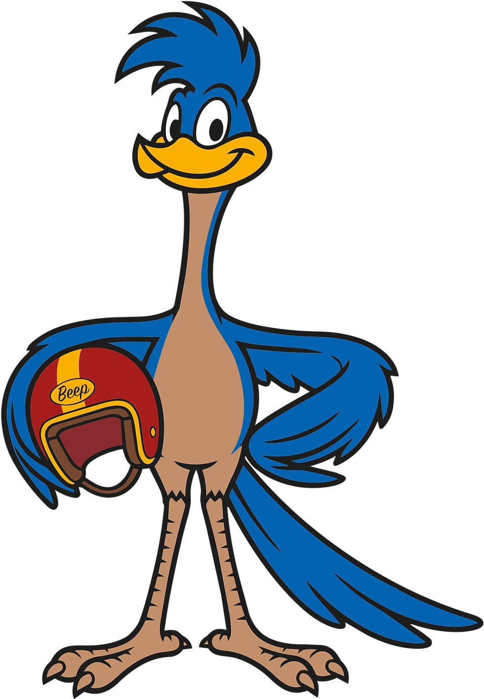 Roadrunner mit Helm