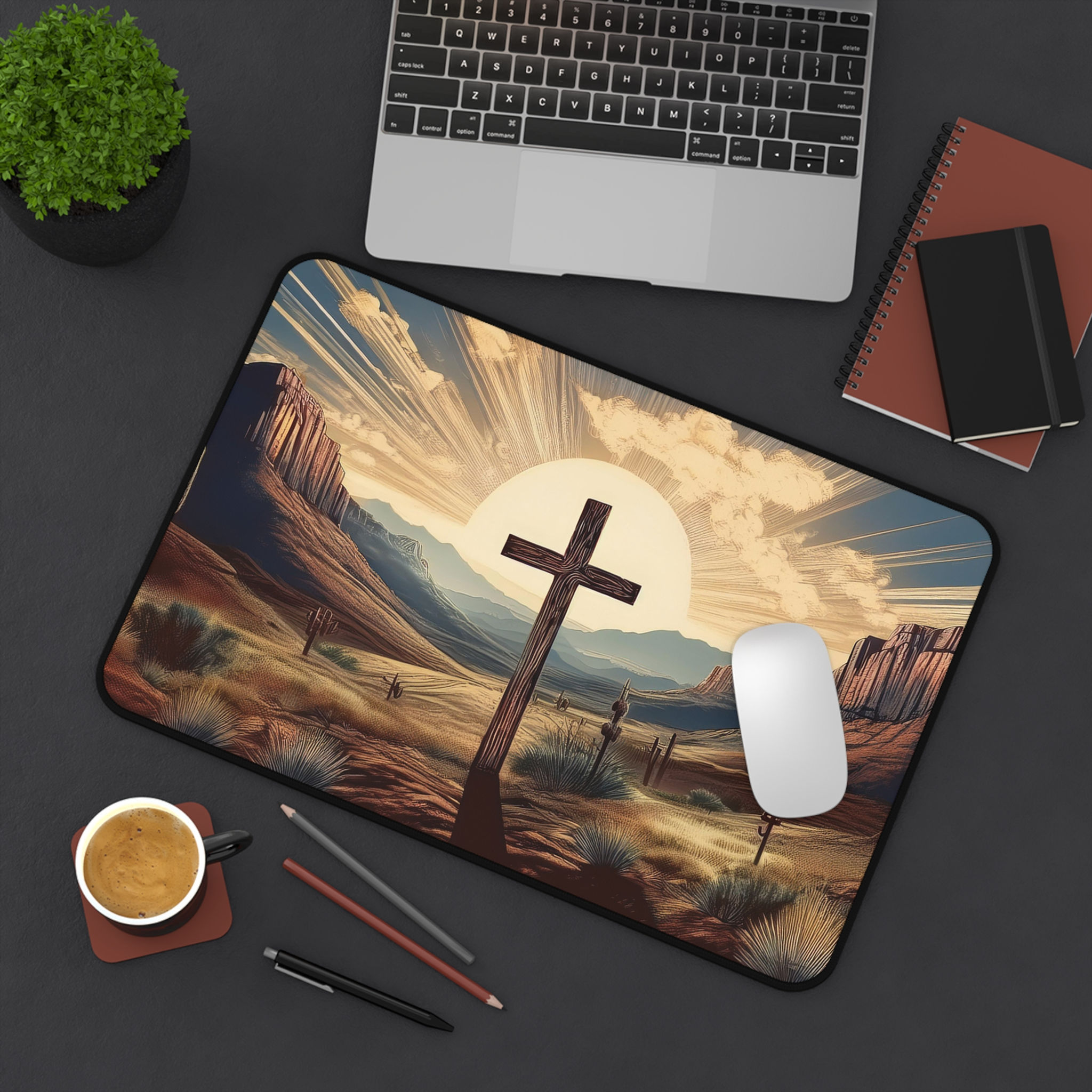 Desk Mat - "The Desert Cross"