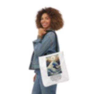 Christian Tote Bag The Great Wave with Bible verse