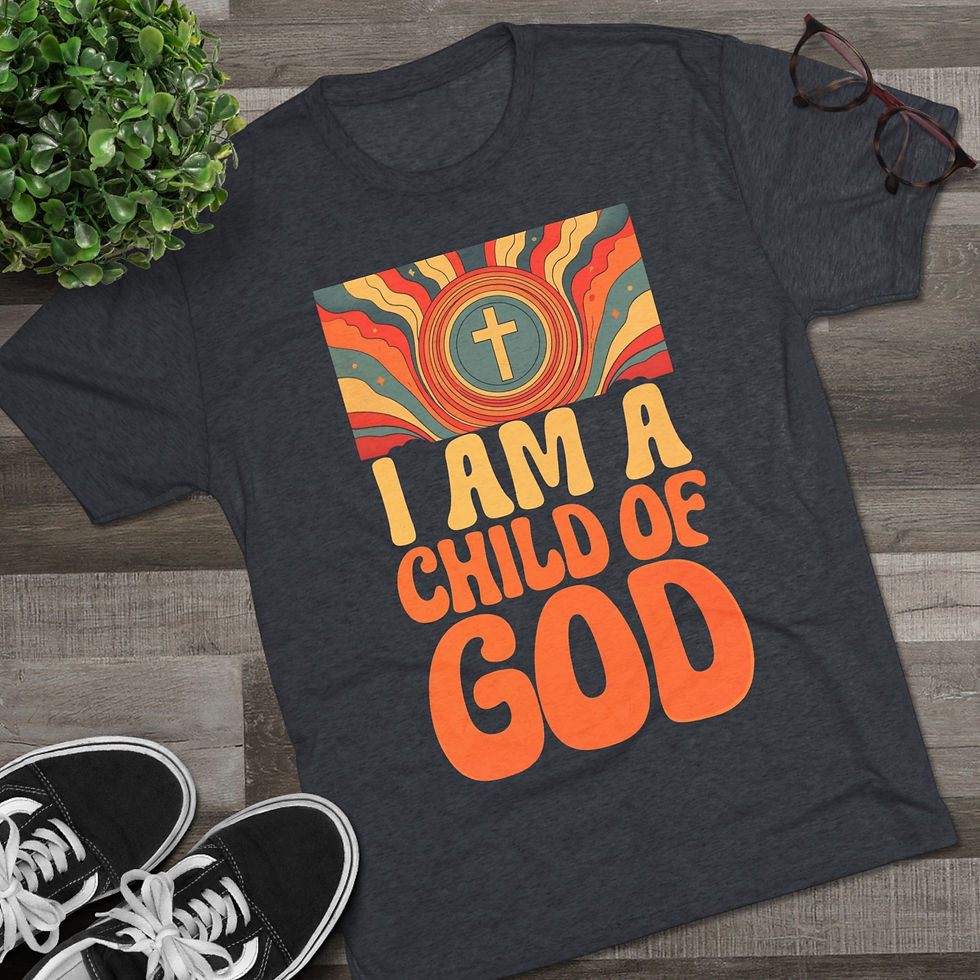 Thumbnail: "I am a Child of God" Christian Tri-Blend Tee