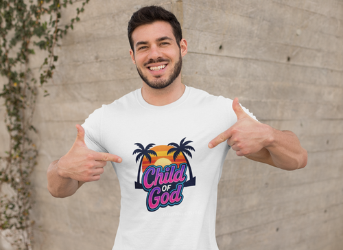 Neon 80s Tri-Blend Tee - Child of God Premium Unisex T-Shirt
