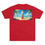 Thumbnail: Surfboard Cross Double-sided Premium Tri-Blend Tee - Christian Beach and Waves