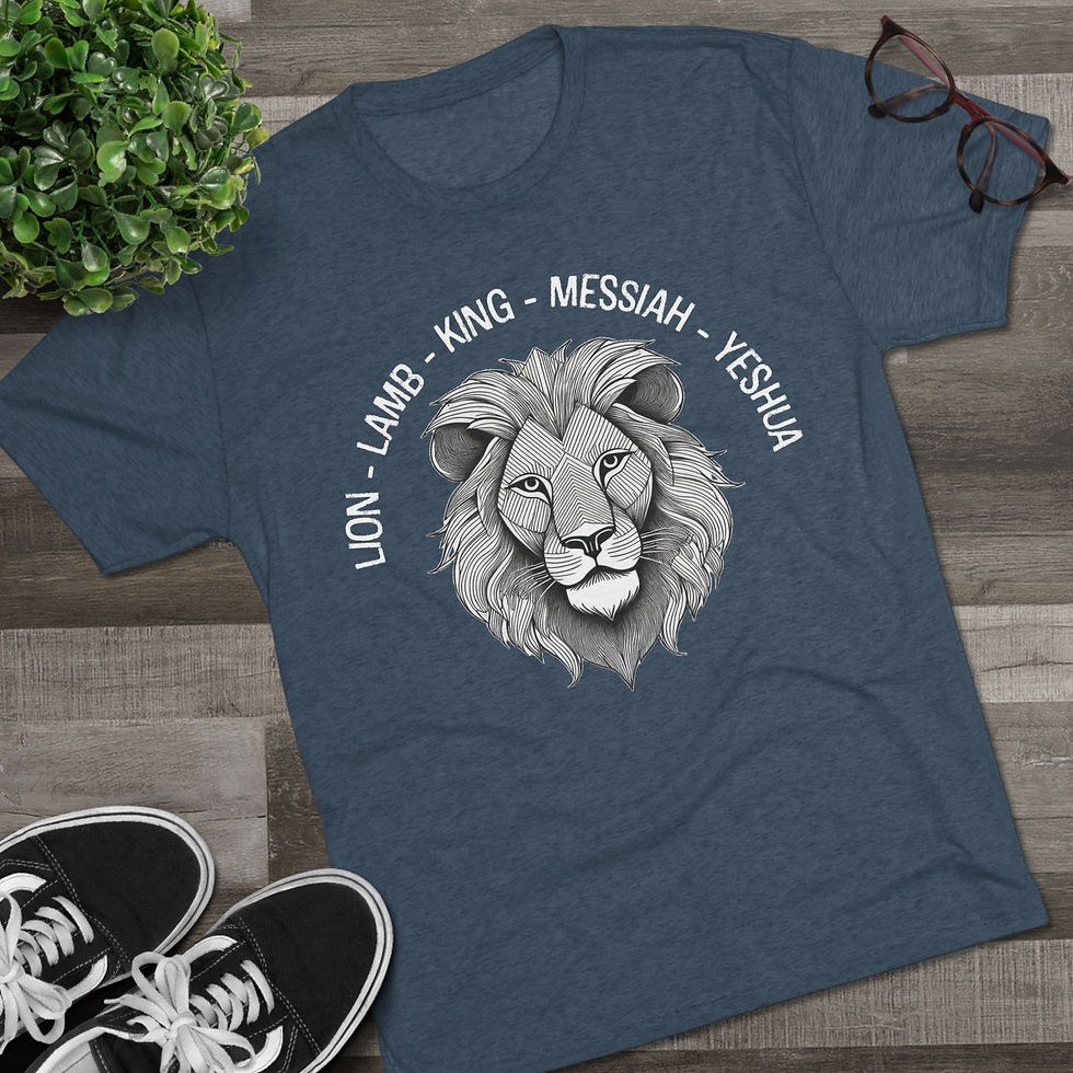 Thumbnail: "Lion of Judah" Jesus Lion Lamb King Messiah Yeshua Premium Tri-blend Tee