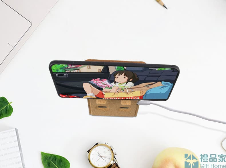 Thumbnail: 軟木可摺疊無線充手機支架