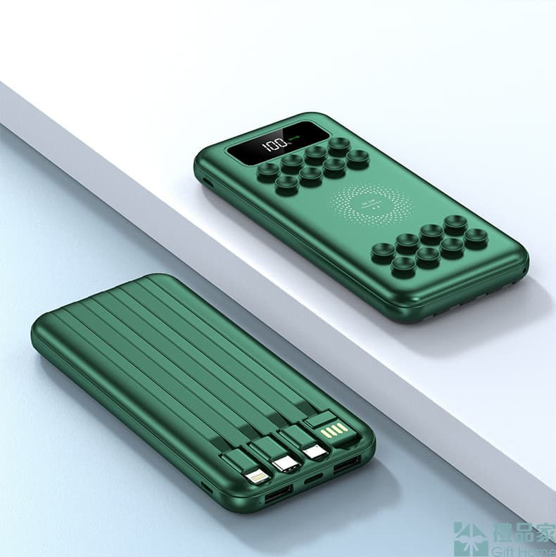 縮圖：自帶線三合一無線移動電源