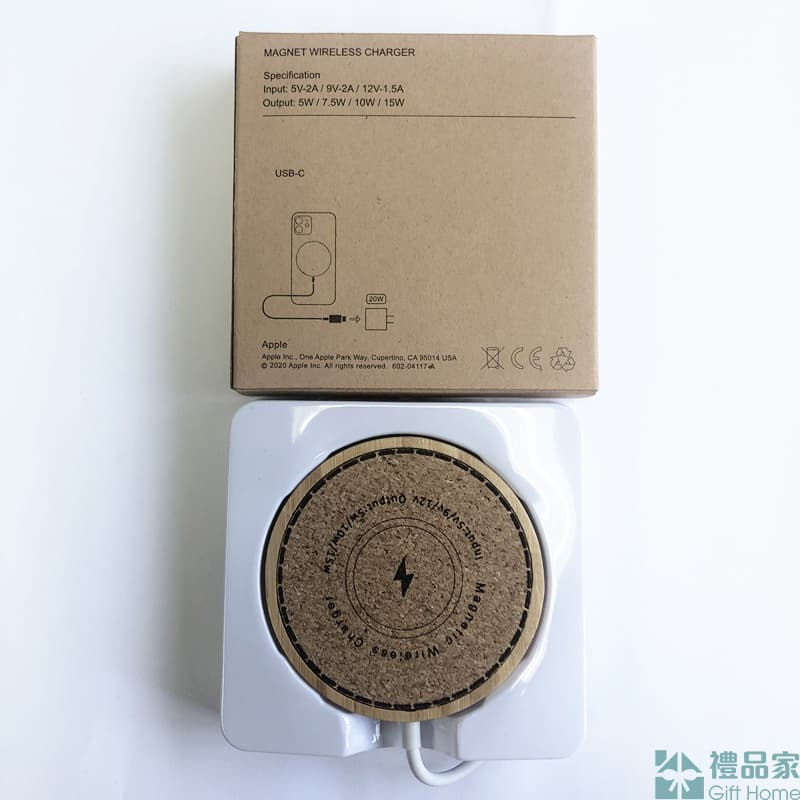 縮圖：磁吸軟木無線充電器