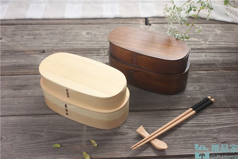 Thumbnail: 日式木質雙層便當盒