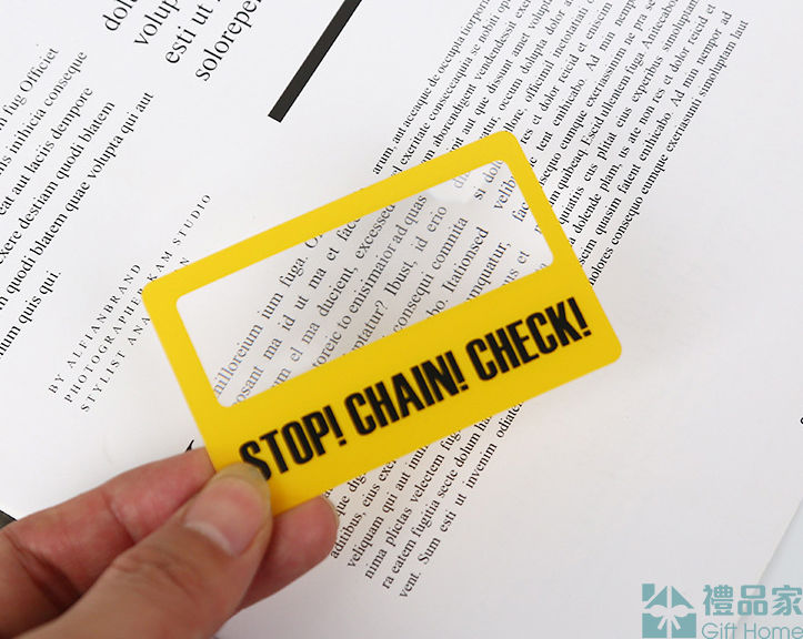 縮圖：PVC 放大鏡書籤訂製