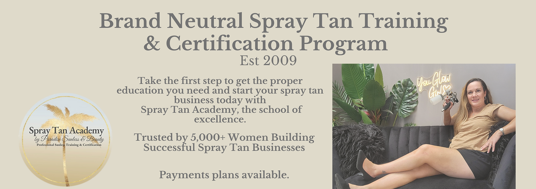 The most trusted online and in person spray tan certification