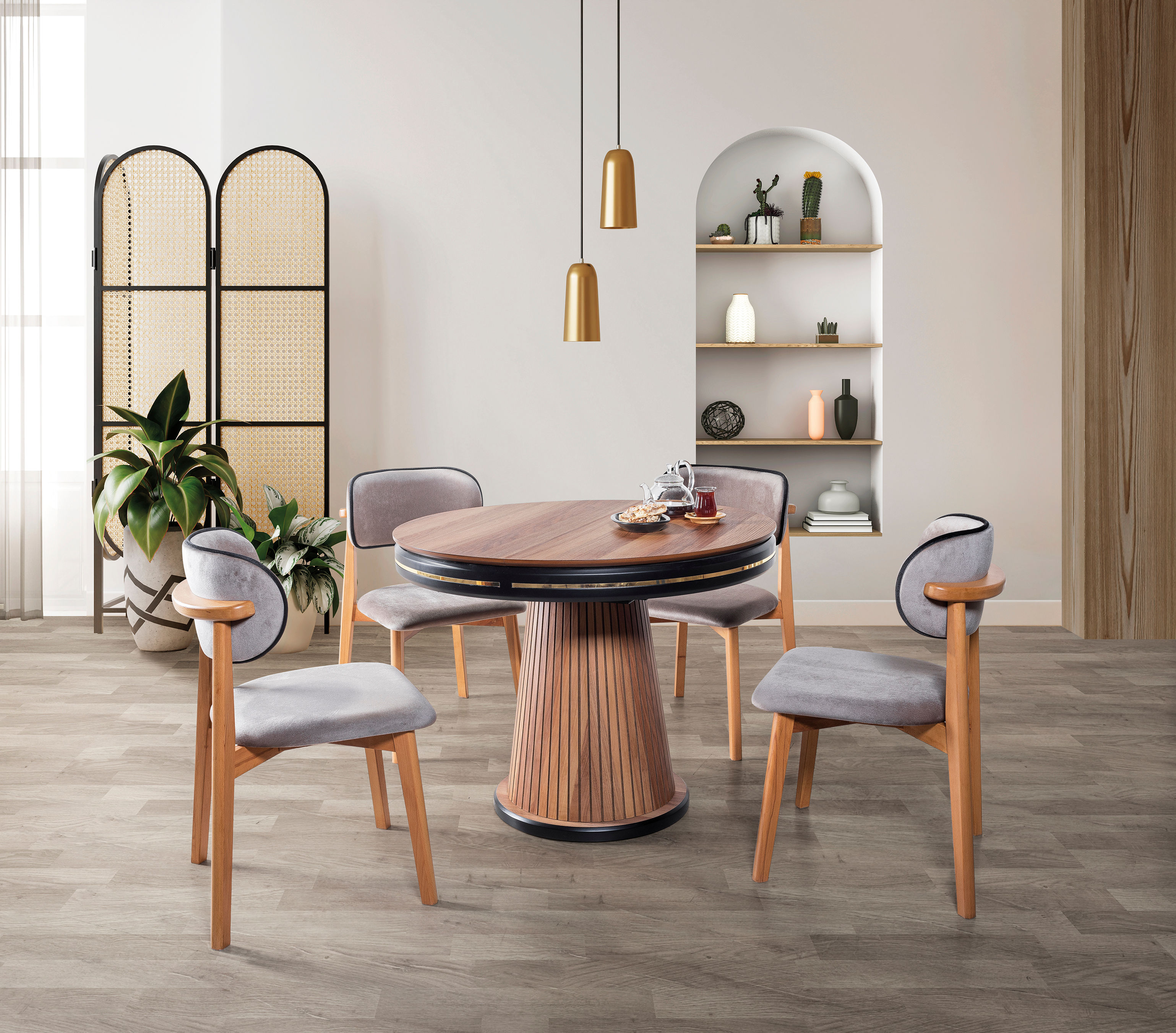 Küre Ceviz Masa Takımı