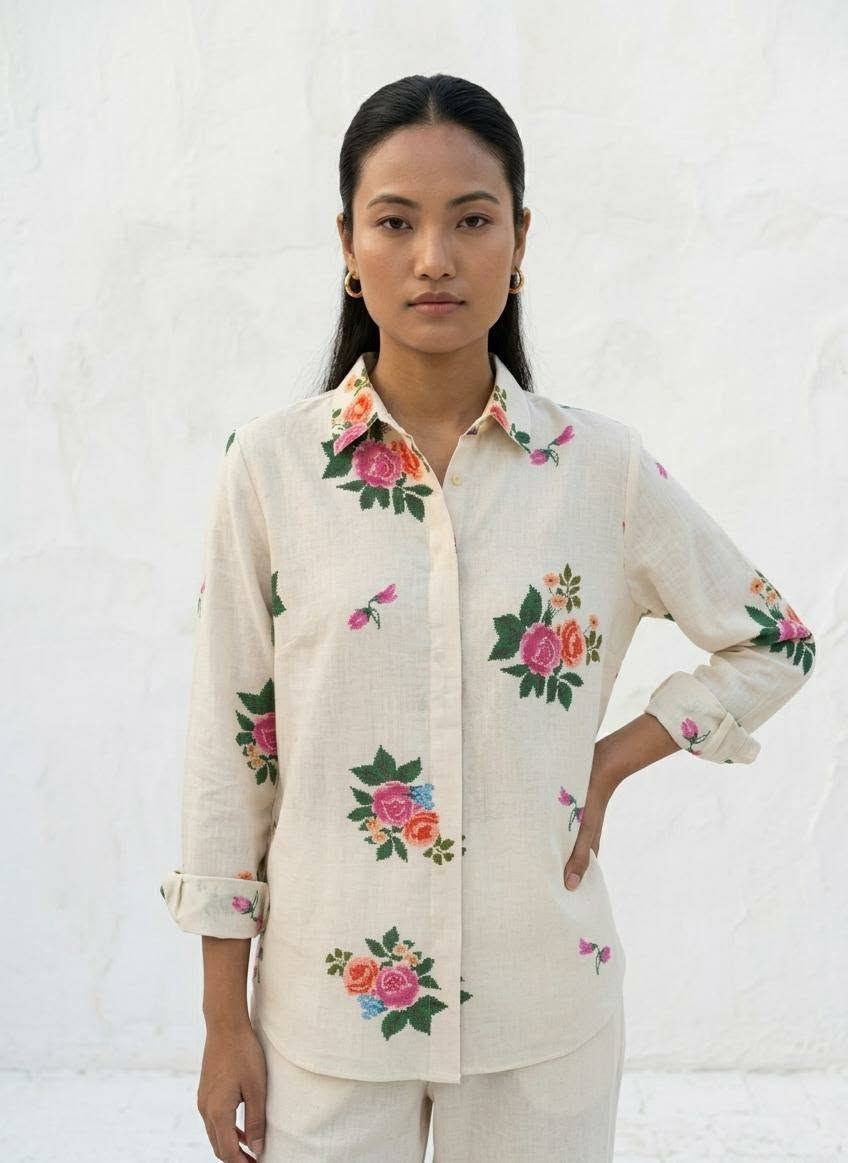 Sweetheart Florals on Cambric Cotton