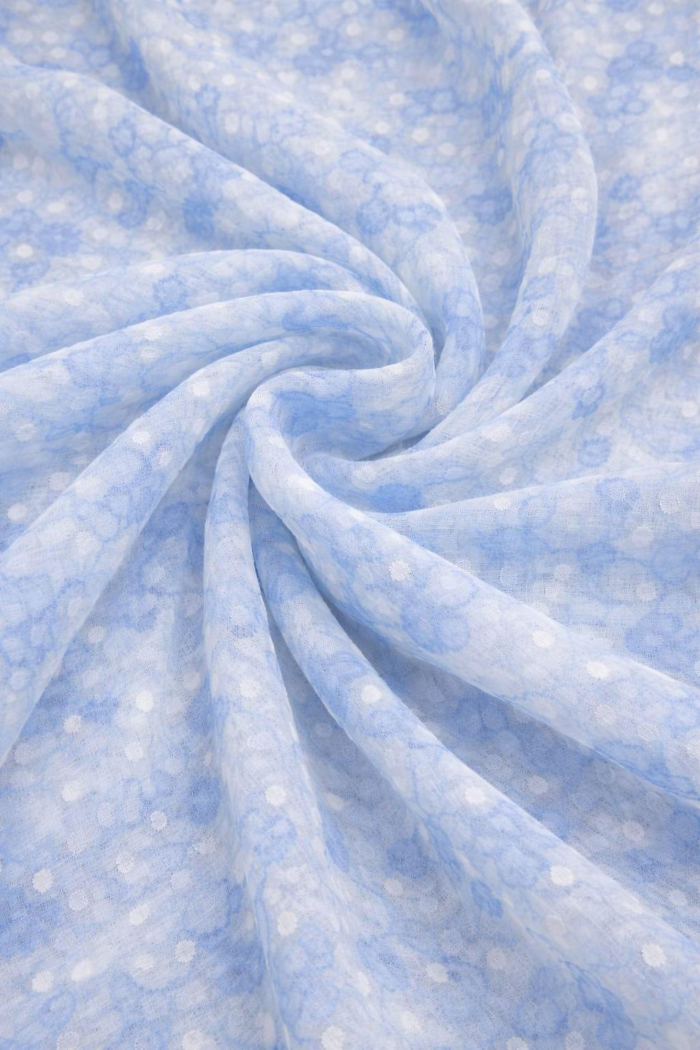 Thumbnail: Printed Florals on Flat Chiffon with Dobby Work