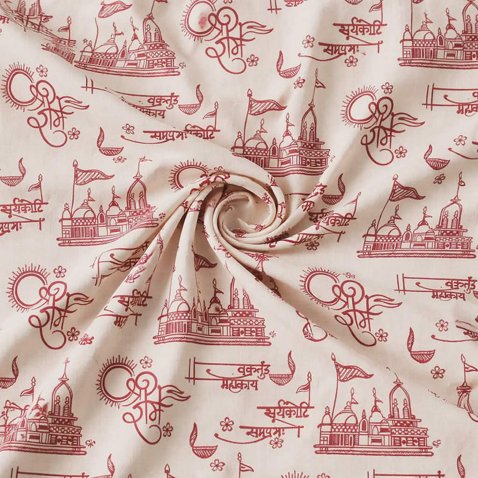 Shri Ram Mandir Sankalp Siddhi on Signature Cotton