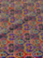Purple Multicolored Pure Crepe Embroidered Fabric